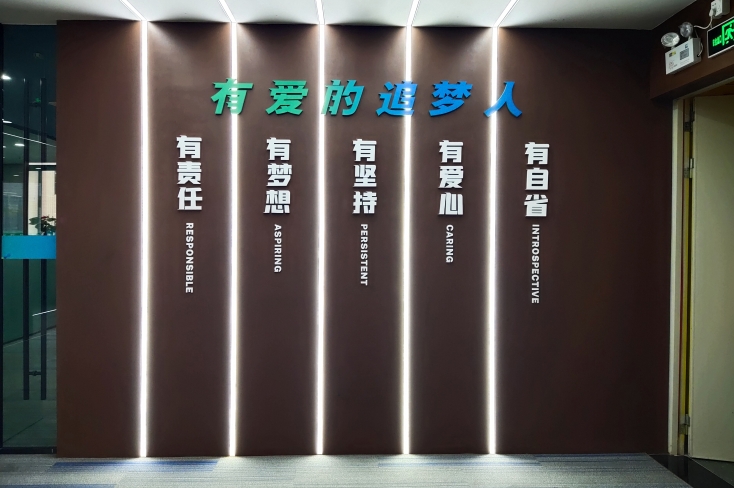 深圳麥克韋爾-企業文化牆設計落地(dì / de)